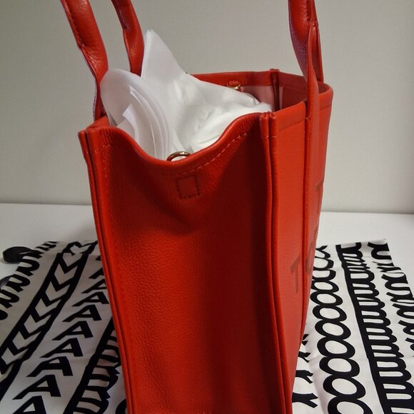 Marc Jacobs The Medium Tote Bag Red Leather - Picture 7 of 10